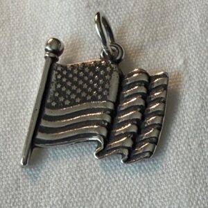 Retired James Avery American Flag Pendant/Charm